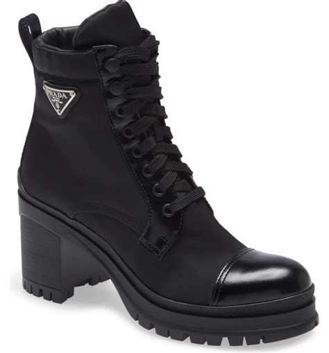 prada suede wedge ankle boots|prada block heel combat boots.